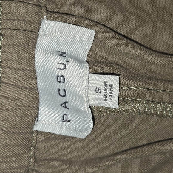 PacSun Kendall & Kylie Canvas Pull-On Cargo Pants Olive Green Size S NWOT - Picture 11 of 13